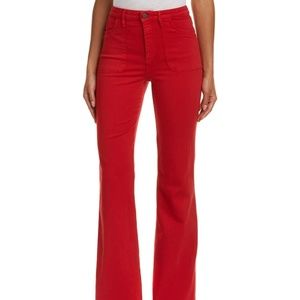 alice + olivia Juno High Waisted Wide Leg Jeans
